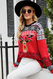 Christmas Red Elk Knitted Pullover Sweater