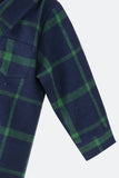 Dark Green Plaid Dresses and Long Sleeves T-Shirt Family Matching Outfits