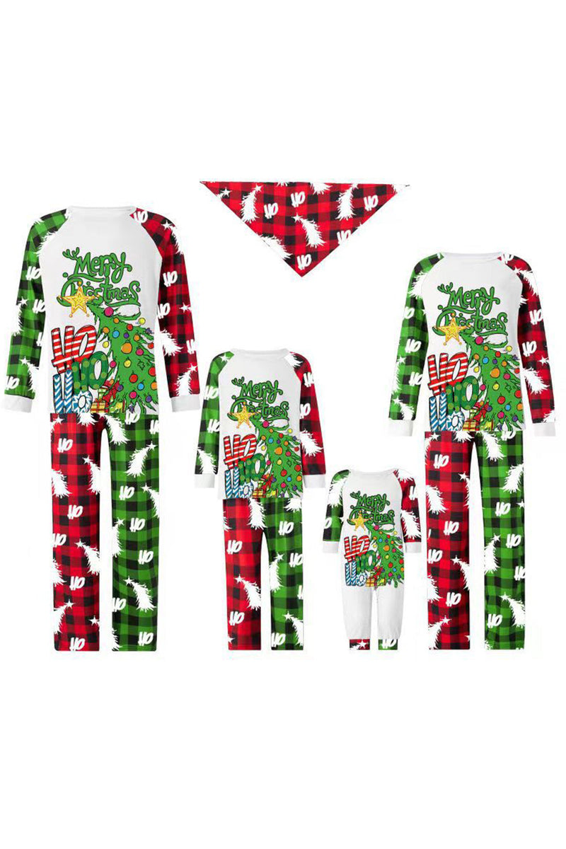 Load image into Gallery viewer, Green Christmas Tree Print Family Pajamas