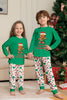 Load image into Gallery viewer, Christmas Family Matching Pajamas Green Santa Claus Print Pajamas Set