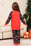 Christmas Family Matching Pajamas Black Red Deer Printed Pajamas Set