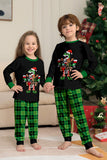 Christmas Family Wine Lover Dinosaur Print Pajamas Set