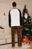 Christmas Family Black White Deer Printed Plaid Pajamas Set