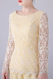 Daffodil Long Sleeves Lace Top Mother of the Bride Pant Suits