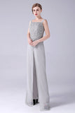 Sliver Jumpsuit/Pantsuit Separates Lace Chiffon Mother of the Bride Dress