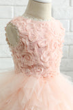 Light Pink Sleeveless Flower Girl Dress