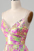 Load image into Gallery viewer, Hot Pink Sparkly Mermaid Formal Dress with Slit