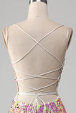 Hot Pink Sparkly Mermaid Formal Dress with Slit