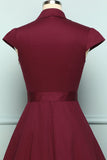 50s Burgundy Dress