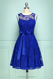 Lace Royal Blue Dress