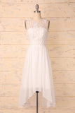 White Appliques Homecoming Dress