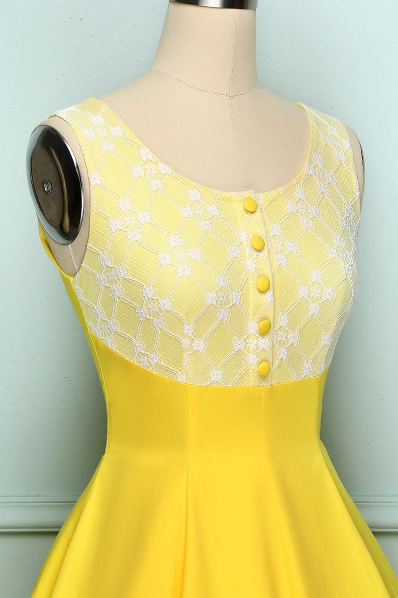 Load image into Gallery viewer, Yellow Button Up Dress