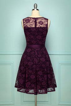 Vintage Grape Lace Dress