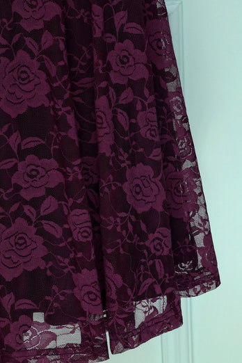 Vintage Grape Lace Dress