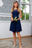 Vintage Navy Lace Dress