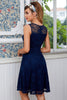 Load image into Gallery viewer, Vintage Navy Lace Dress