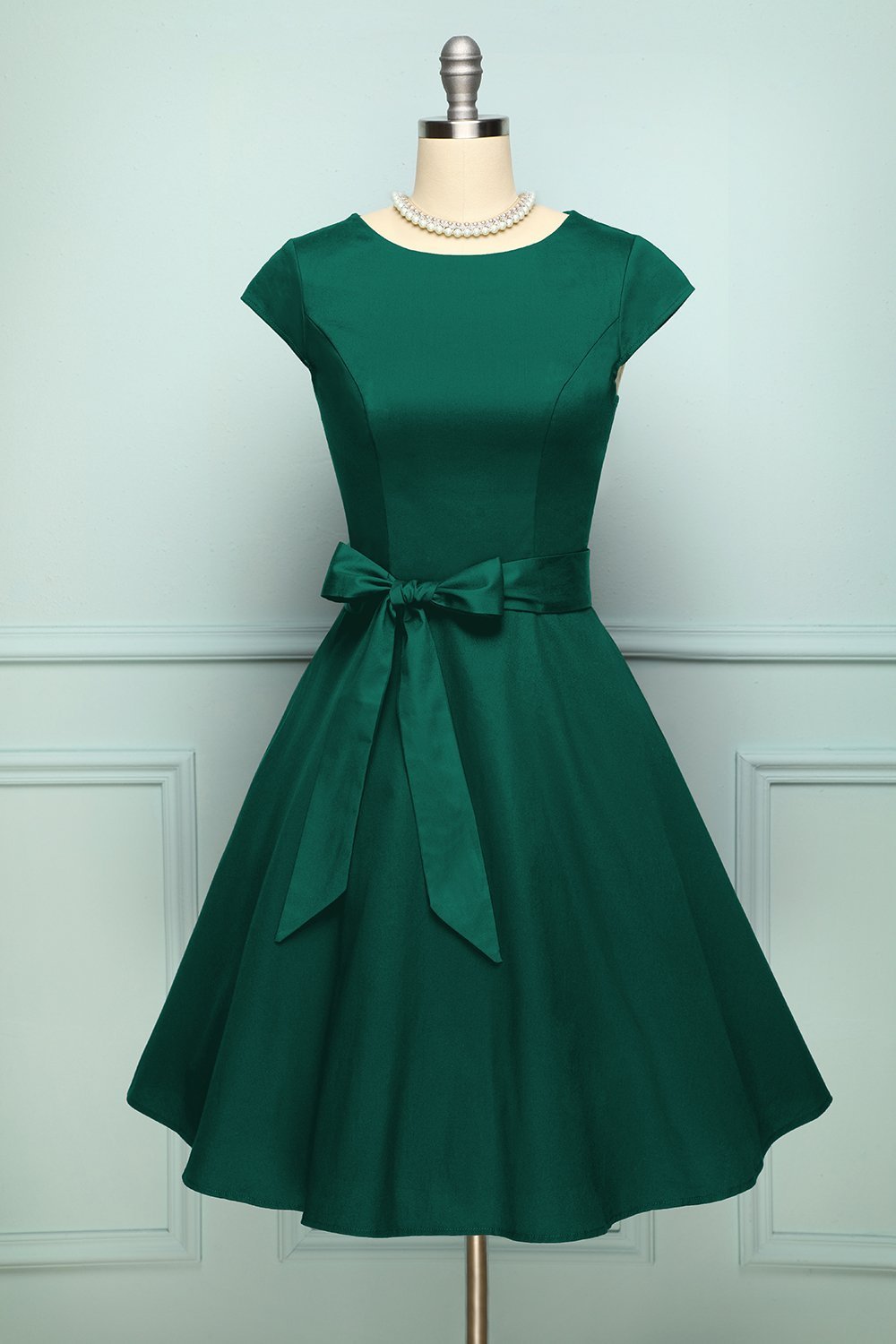 Sash Green Dress