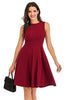 Load image into Gallery viewer, Burgundy Solid Vintage 1950s Dress
