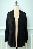 Black Long Sleeve Knit Cardigan