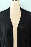 Black Long Sleeve Knit Cardigan