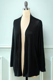 Black Long Sleeve Knit Cardigan