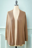 Brown Long Sleeves Cardigan