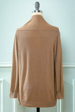 Brown Long Sleeves Cardigan