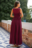 Burgundy Long Bridesmaid Dress