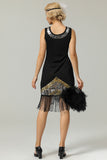 Black 1920s Sequins Fringe Flapper Dress