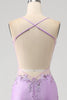 Load image into Gallery viewer, Trendy Mermaid Spaghetti Straps Lilac Long Formal Dress with Appliques Beading