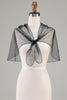 Load image into Gallery viewer, Black Tulle 1920s Cape with Pearls