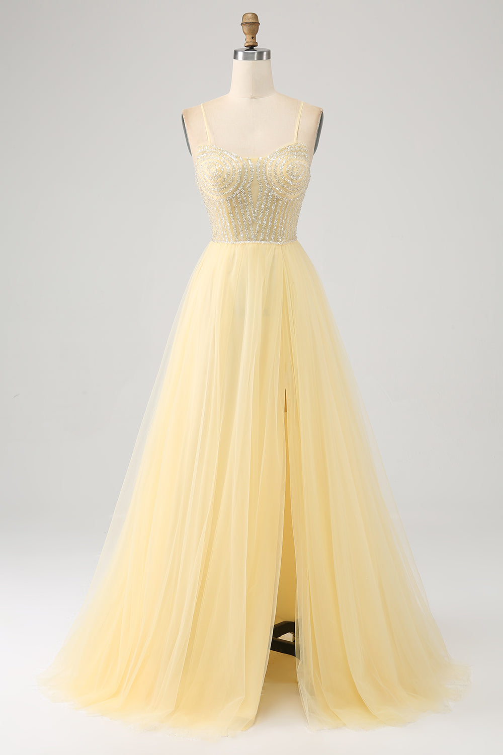 A Line Halter Neck Backless Lace Yellow Short Prom Dresses Homecoming –  abcprom