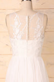 White Appliques Homecoming Dress