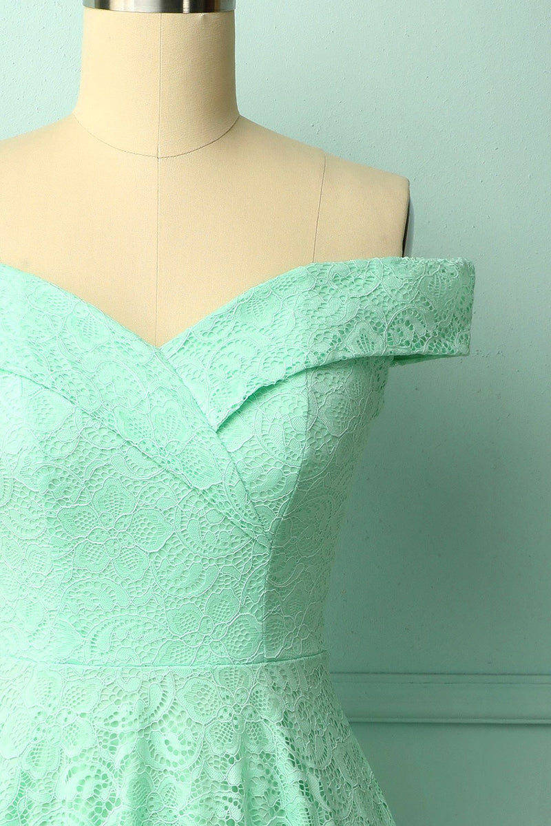 Load image into Gallery viewer, Off-shoulder Mint Dress
