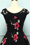 Black Rose Printed Dress