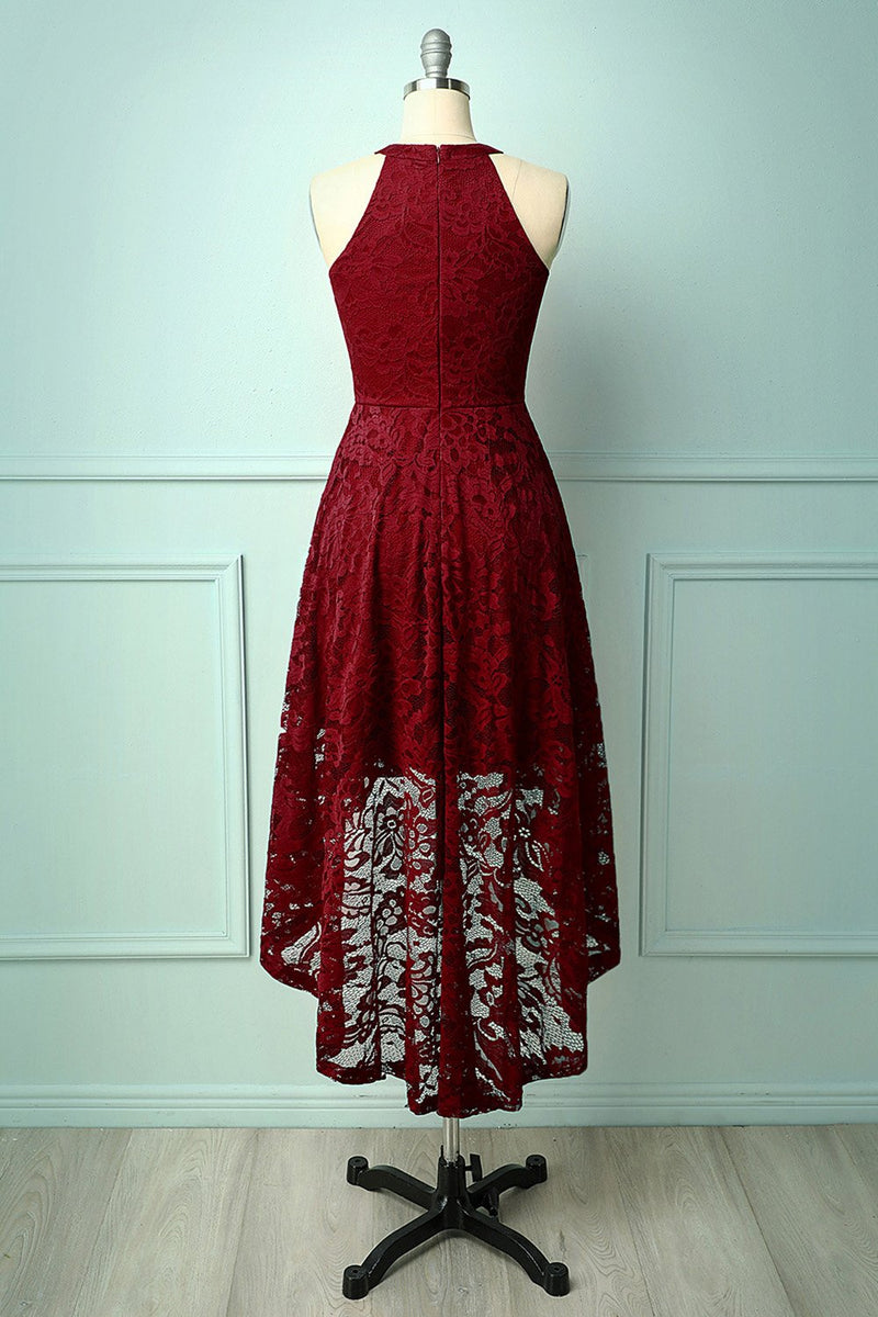 Load image into Gallery viewer, Burgundy Red Lace Dress