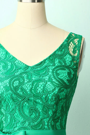 Green Lace Bridesmaid Dress