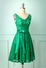 Load image into Gallery viewer, Green Lace Bridesmaid Dress