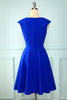 Load image into Gallery viewer, Royal Blue Solid Vintage Dress