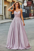Load image into Gallery viewer, Sparkly A-Line Spaghetti Straps Blush Formal Dress with Beading