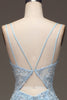 Load image into Gallery viewer, Blue Tulle Mermaid Formal Dress with Beaded