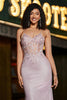 Load image into Gallery viewer, Trendy Mermaid Spaghetti Straps Blush Long Formal Dress with Beading