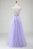 Load image into Gallery viewer, A-Line Purple Formal Dress with Sequins