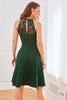 Load image into Gallery viewer, Dark Green Lace Bridesmaid