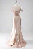 Mermaid Champagne Corset Formal Dress