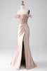Load image into Gallery viewer, Mermaid Champagne Corset Formal Dress
