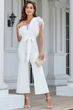White Lace Formal Jumpsuits