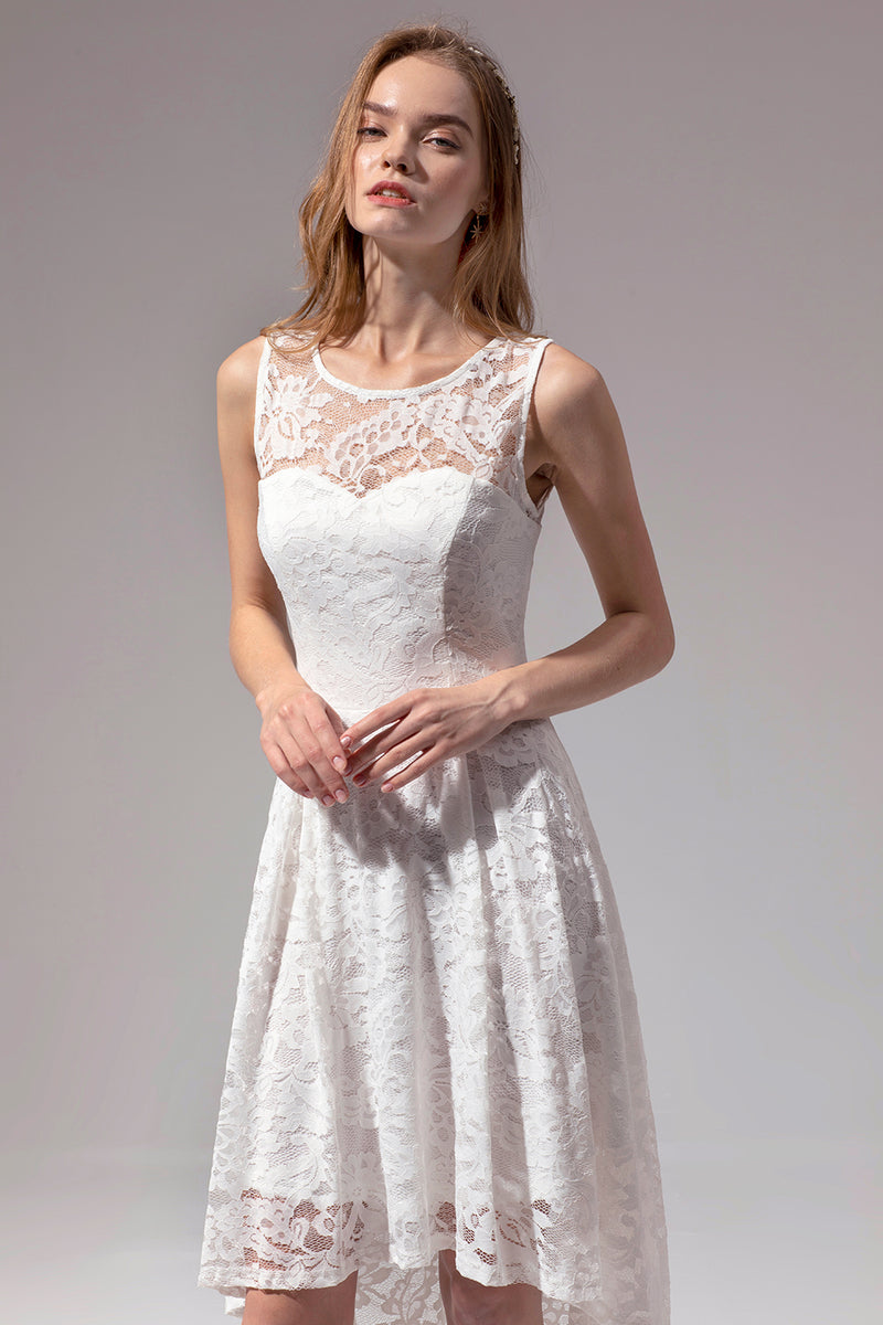 Load image into Gallery viewer, Asymmetrical White Lace