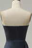 Load image into Gallery viewer, A Line Sweetheart Navy Long Formal Dress with Split Front