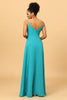 Load image into Gallery viewer, Spaghetti Straps Chiffon Jade Bridesmaid Dress